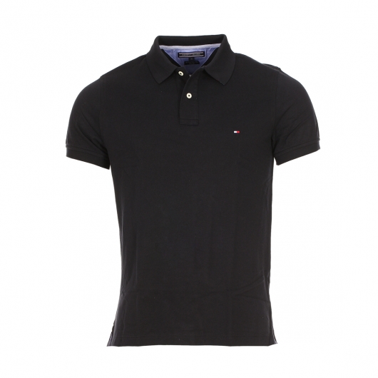 polo tommy hilfiger en maille noir